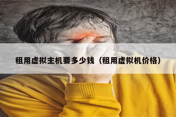 租用虚拟主机要多少钱（租用虚拟机价格）