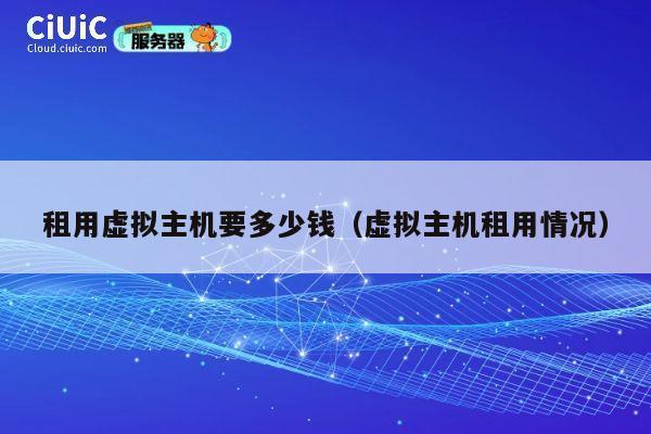 租用虚拟主机要多少钱（虚拟主机租用情况）