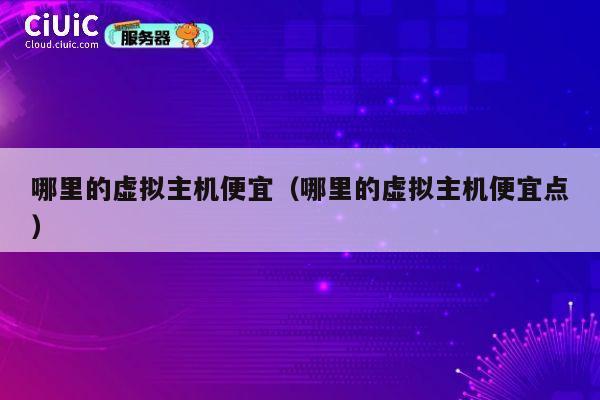 哪里的虚拟主机便宜（哪里的虚拟主机便宜点）