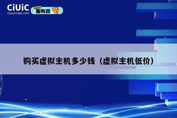 购买虚拟主机多少钱（虚拟主机低价）