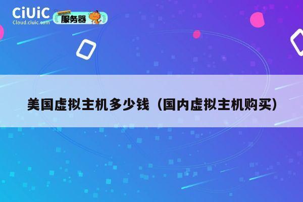美国虚拟主机多少钱（国内虚拟主机购买）
