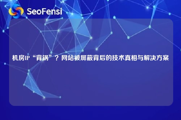 机房IP“背锅”？网站被屏蔽背后的技术真相与解决方案