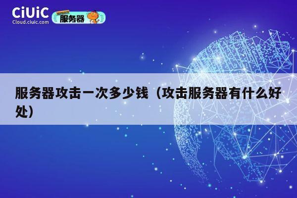 服务器攻击一次多少钱（攻击服务器有什么好处）