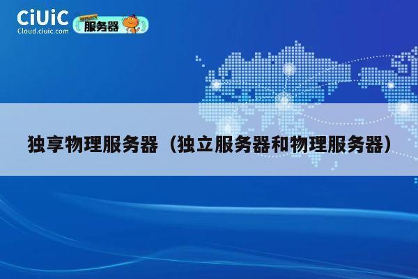 独享物理服务器（独立服务器和物理服务器）