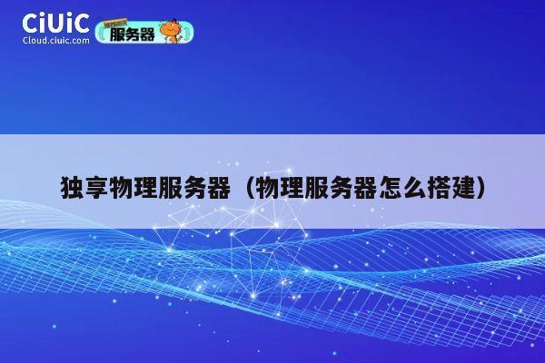 独享物理服务器（物理服务器怎么搭建）