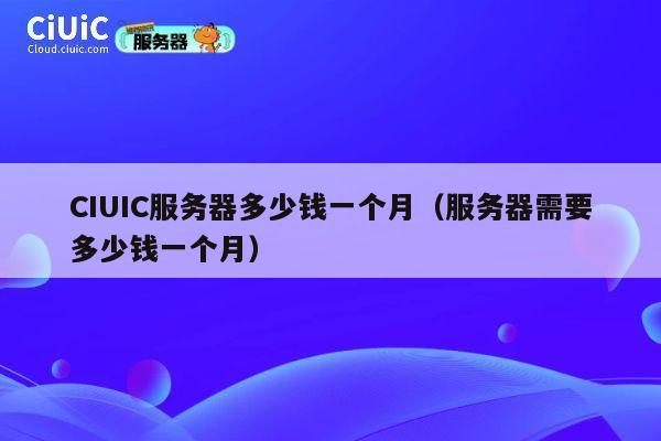 CIUIC服务器多少钱一个月（服务器需要多少钱一个月）