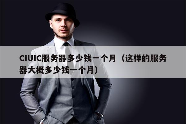 CIUIC服务器多少钱一个月（这样的服务器大概多少钱一个月）